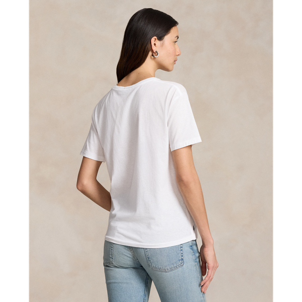 White Cotton Jersey Crewneck Tee Polo Ralph Lauren 5