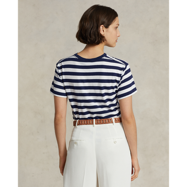 Striped Cotton Jersey Crewneck Tee