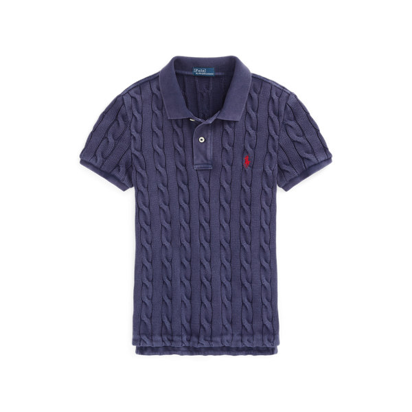 Slim-Fit Poloshirt mit Zopfmuster Polo Ralph Lauren in 1