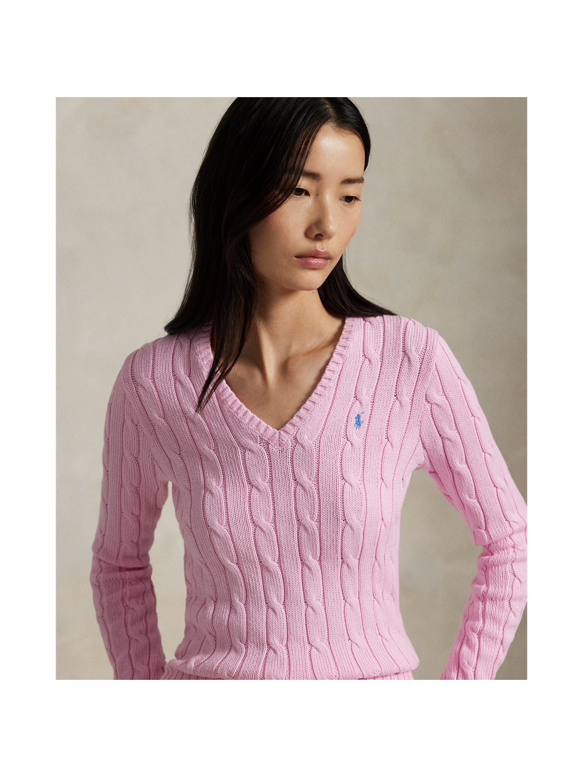 Детские свитеры Ralph Lauren Cable-Knit Cotton V-Neck Sweater — фото 3