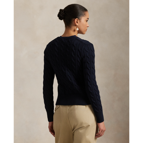 売れ筋商品|||ラルフローレン ニット&セーター アウター レディース Women's Cable-Knit Cotton Crewneck Sweater Hunter Navy RALPH LAUREN Polo Womens Cable Knit Crew Neck Sweater