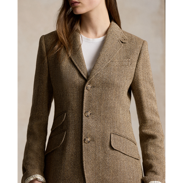 Ralph lauren herringbone blazer womens hotsell