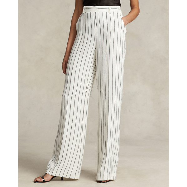 Striped Linen Jacquard Straight Pant | Ralph Lauren