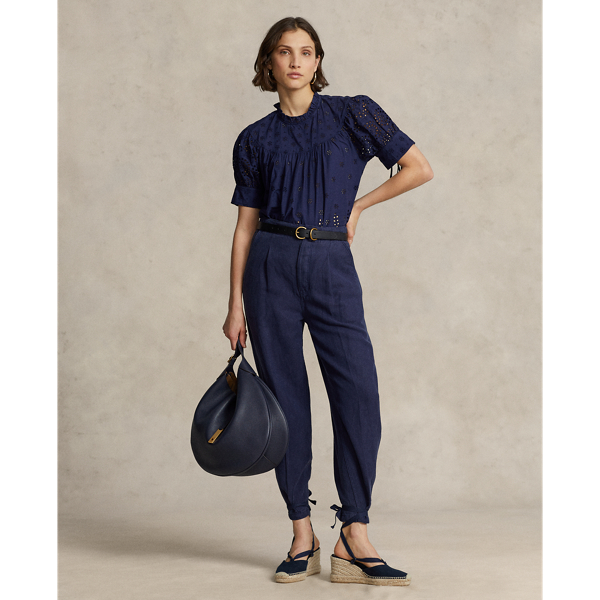 Newport Navy Eyelet-Embroidered Cotton Top Polo Ralph Lauren 4