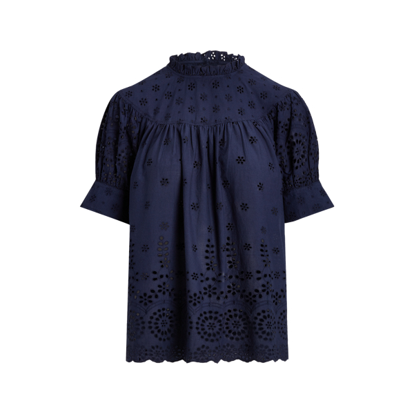 Newport Navy Eyelet-Embroidered Cotton Top Polo Ralph Lauren 2