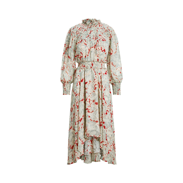 Floral Crinkled Georgette Dress