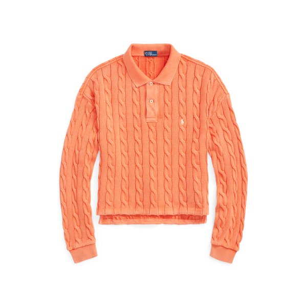 Kabelgebreid Polo-shirt van katoen Polo Ralph Lauren in 1