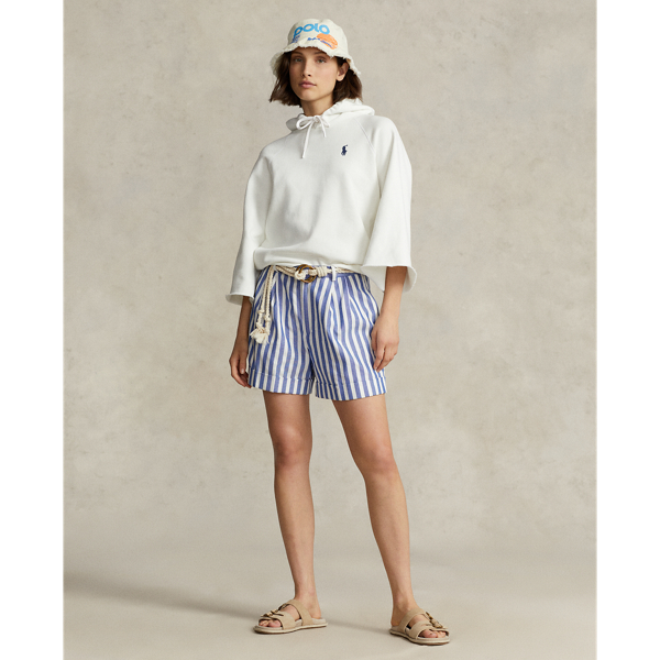 Camisola com capuz cardada sem punhos Polo Ralph Lauren em Branco conv&eacute;s 3