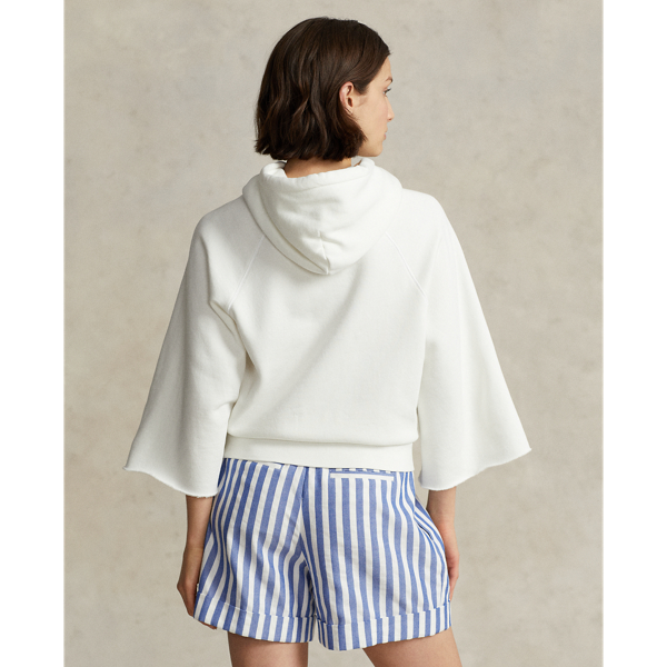 Camisola com capuz cardada sem punhos Polo Ralph Lauren em Branco conv&eacute;s 4