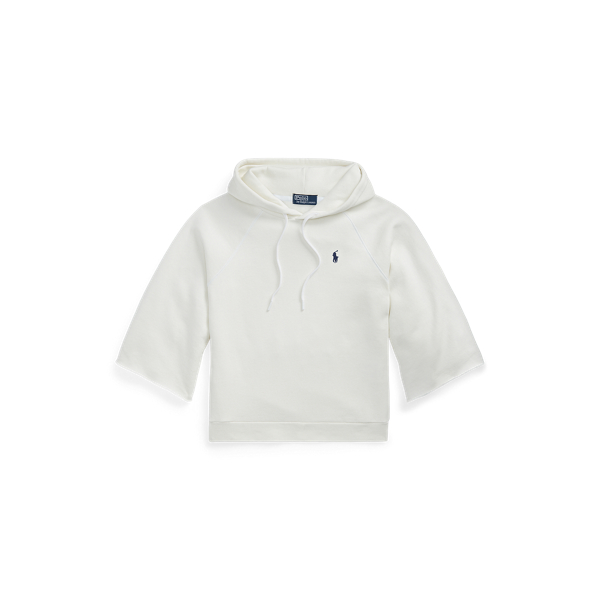 Camisola com capuz cardada sem punhos Polo Ralph Lauren em Branco conv&eacute;s 2