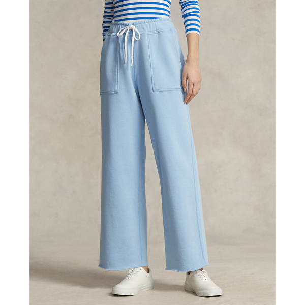 Powder Blue Cutoff-Hem Fleece Sweatpant Polo Ralph Lauren 4