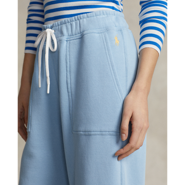Powder Blue Cutoff-Hem Fleece Sweatpant Polo Ralph Lauren 6