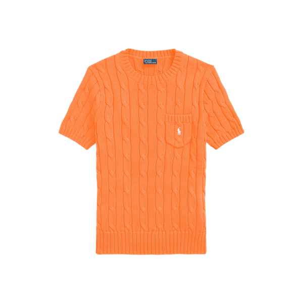 Pull torsad&eacute; &agrave; manches courtes en coton