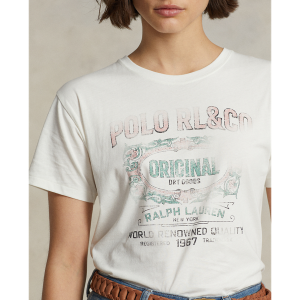 Logo Graphic Cotton Jersey Tee Polo Ralph Lauren in Nevis 6