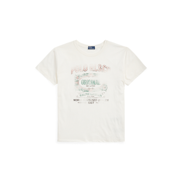 Logo Graphic Cotton Jersey Tee Polo Ralph Lauren in Nevis 2