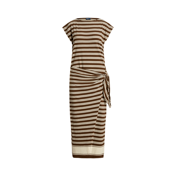 Striped Jersey Wrap Tee Dress Polo Ralph Lauren 1