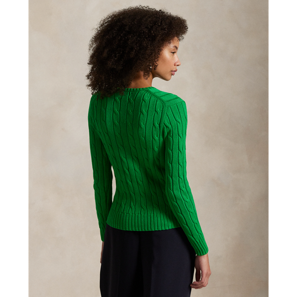 Zopfmusterpullover mit V-Ausschnitt Polo Ralph Lauren in Gr&uuml;n 5