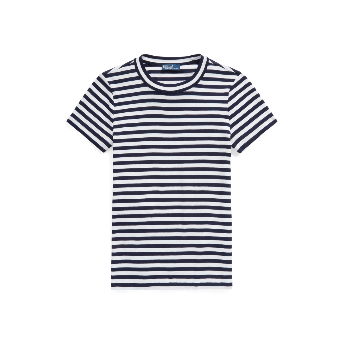 Striped Ribbed Cotton Crewneck Tee | Ralph Lauren