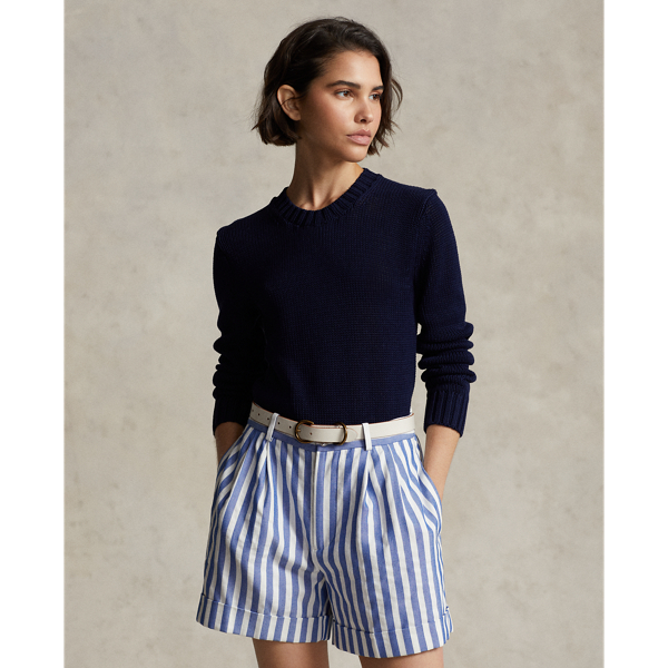 Pull col rond en coton Polo Ralph Lauren en Marine 1