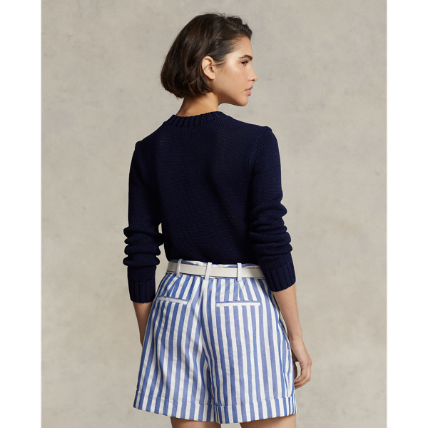 Pull col rond en coton Polo Ralph Lauren en Marine 5