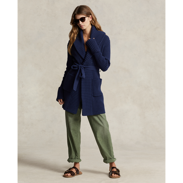 トップス RALPH Cotton Shawl-Collar Cardigan Cotton Shawl-Collar Cardigan