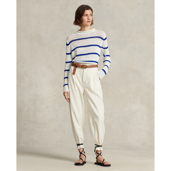 (取寄) ローレン ラルフローレン レディース ストライプド コットンブレンド セーター Lauren Ralph Lauren women Striped Cotton-Blend Sweater Lauren ストライプド コットンブレンド カーディガン