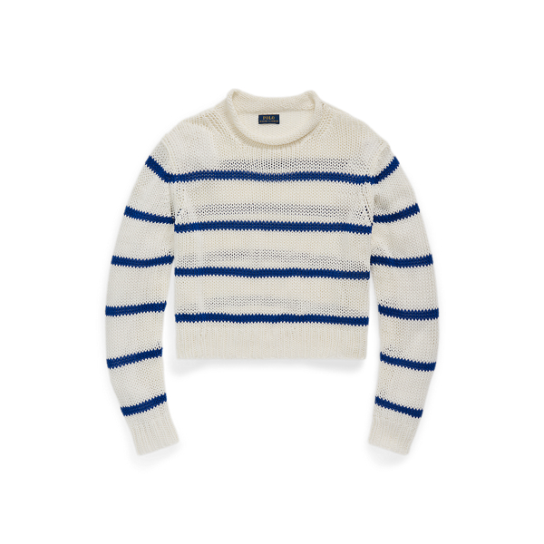 (取寄) ローレン ラルフローレン レディース ストライプド コットンブレンド セーター Lauren Ralph Lauren women Striped Cotton-Blend Sweater Lauren ストライプド コットンブレンド カーディガン