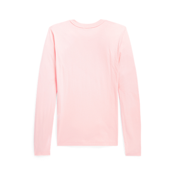 T-shirt col rond manches longues jersey Polo Ralph Lauren en Sable ros&eacute; 2
