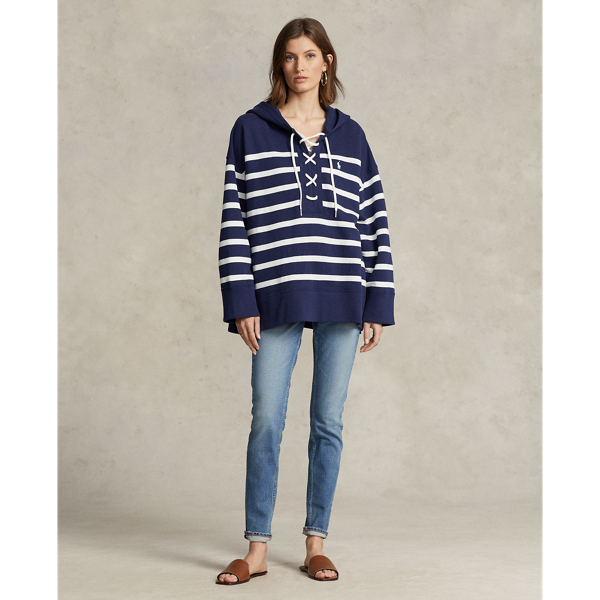2024年 お歳暮・冬ギフト特集 Striped Lace-Up Fleece Pullover | Ralph Lauren トップス
