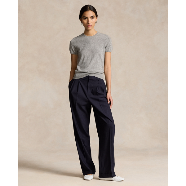 Wool Blend Wide Leg Pant