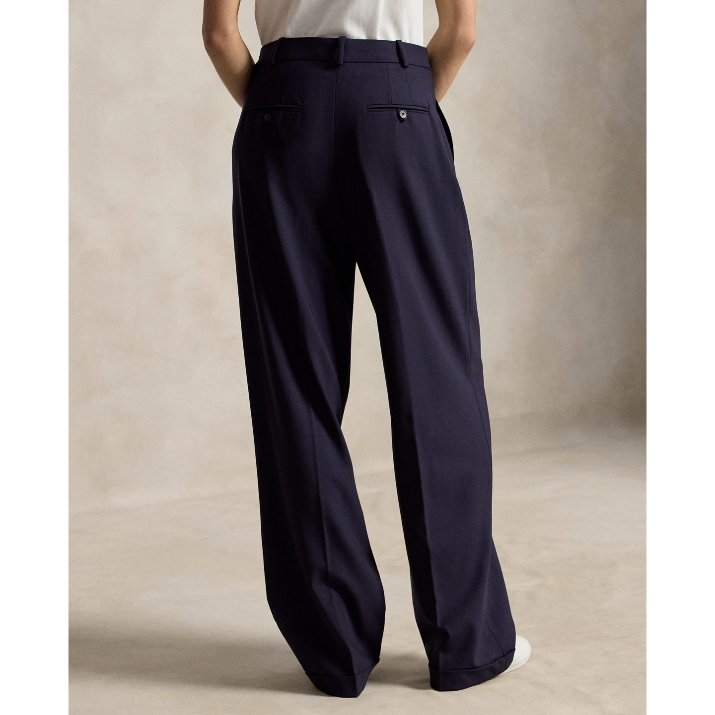 Женские брюки Ralph Lauren Bacall Stretch-Wool Faille, цвет: Тёмно-синий — фото 2