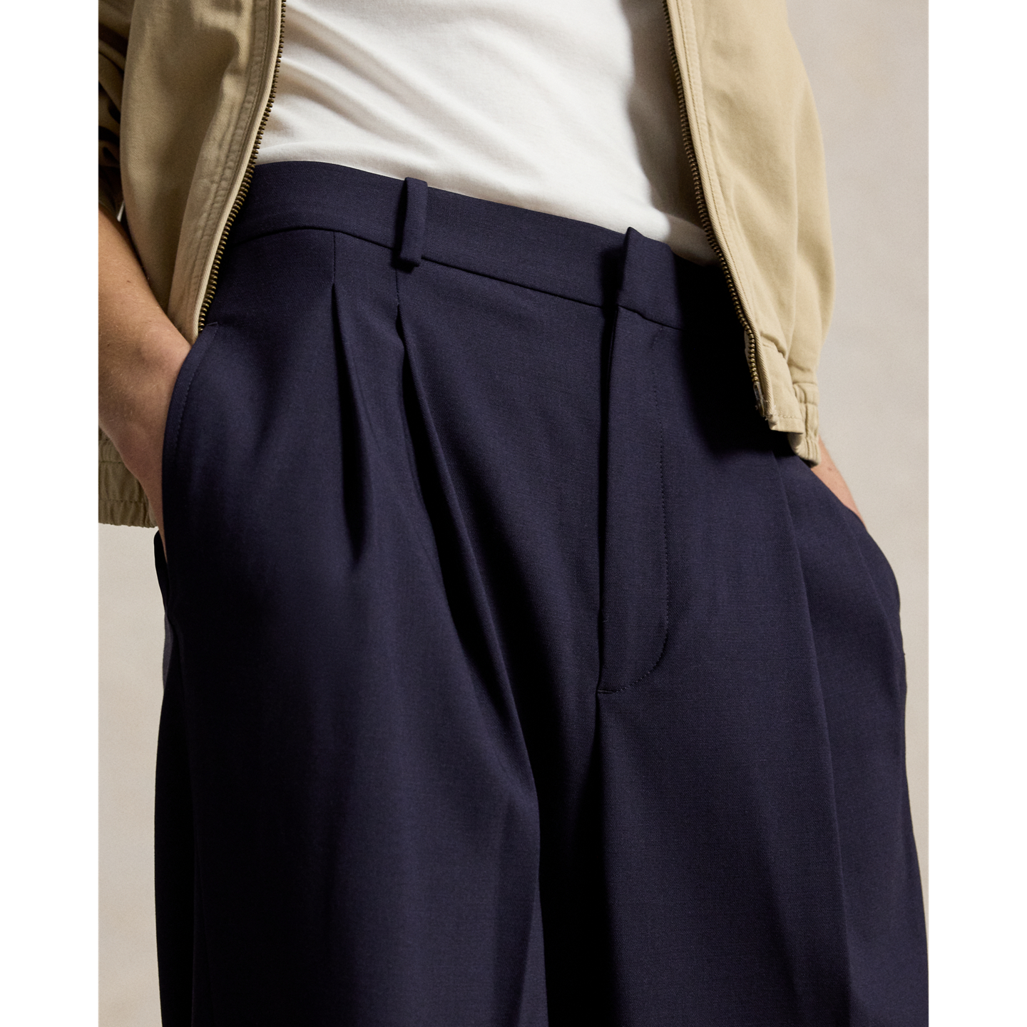 Женские брюки Ralph Lauren Bacall Stretch-Wool Faille, цвет: Тёмно-синий — фото 3