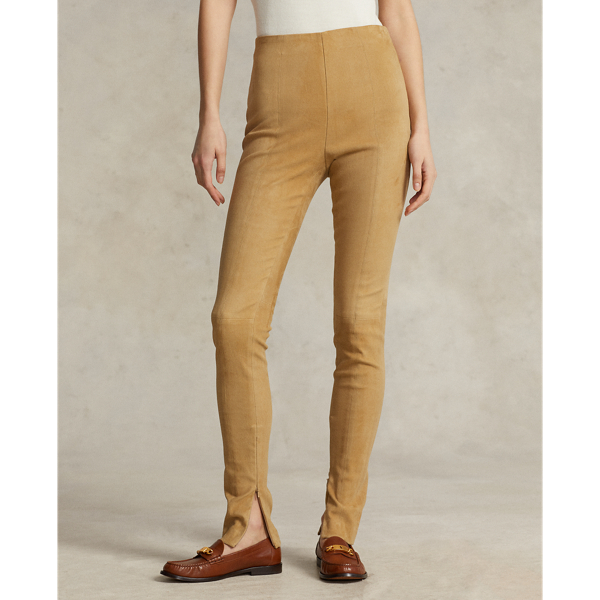 Leggings aus Lammwildleder Polo Ralph Lauren in Sandbraun 4