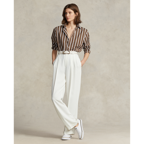 (取寄) ローレン ラルフローレン レディース オーバーサイズ ストライプド コットン ブロード シャツ Lauren Ralph Lauren women Oversize Striped Cotton Lauren Ralph Lauren Women's Oversize Striped Cotton