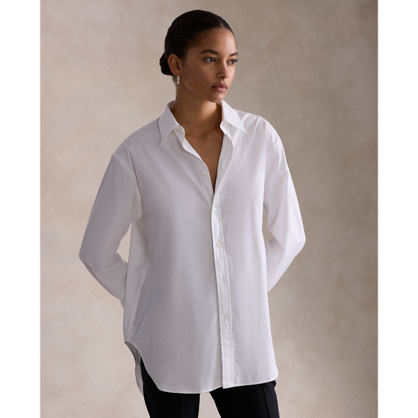 Ralph lauren women's white button down shirt hotsell