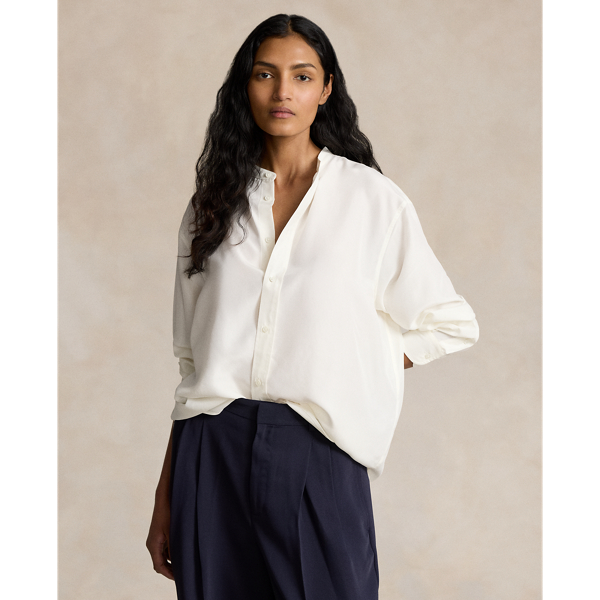 Oversize Fit Silk Shirt for Women Ralph Lauren UK