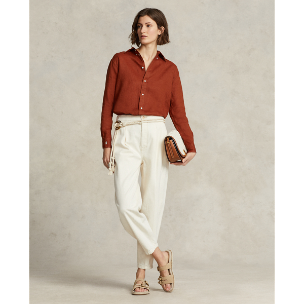 Relaxed-Fit Leinenhemd Polo Ralph Lauren in Rost 4