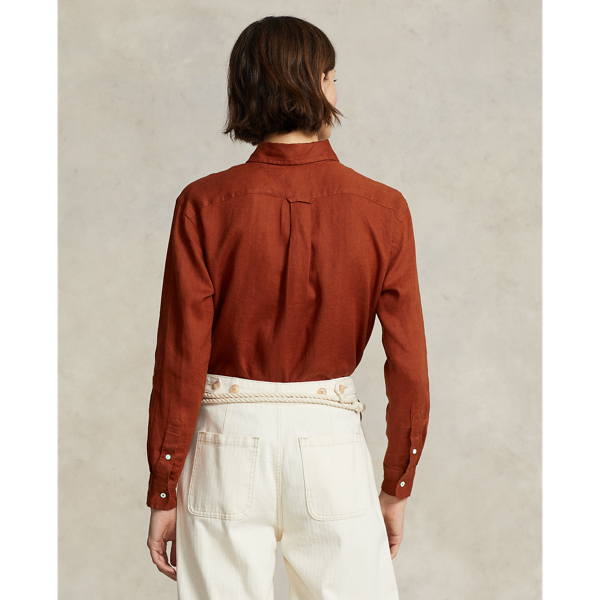 Relaxed-Fit Leinenhemd Polo Ralph Lauren in Rost 5