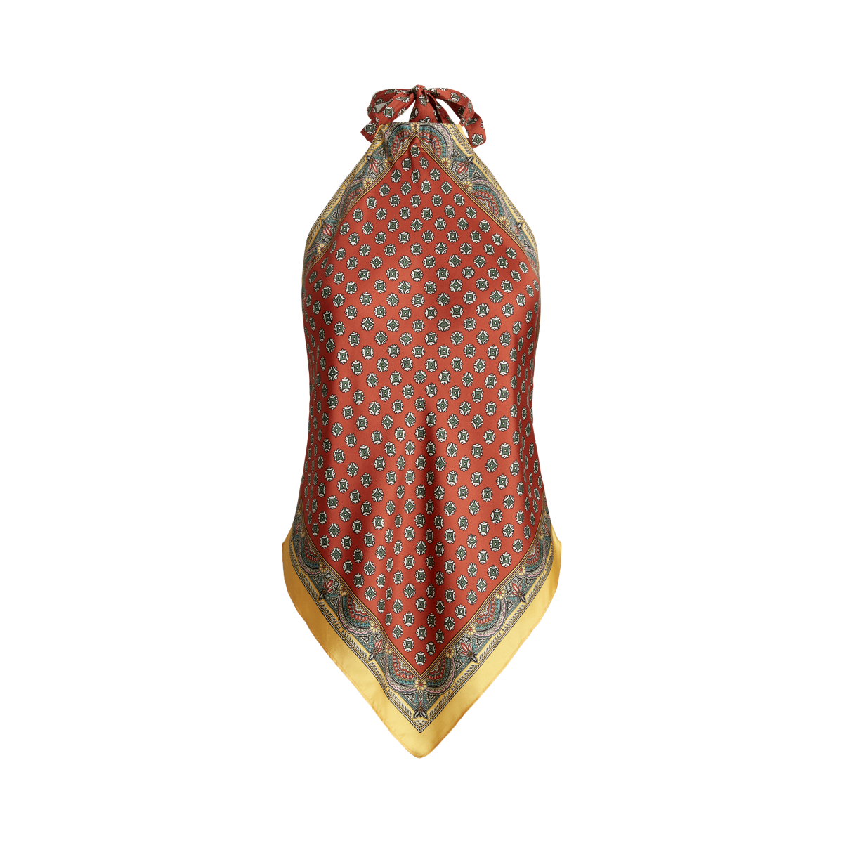 Scarf-Motif Mulberry Silk Halter Top | Ralph Lauren