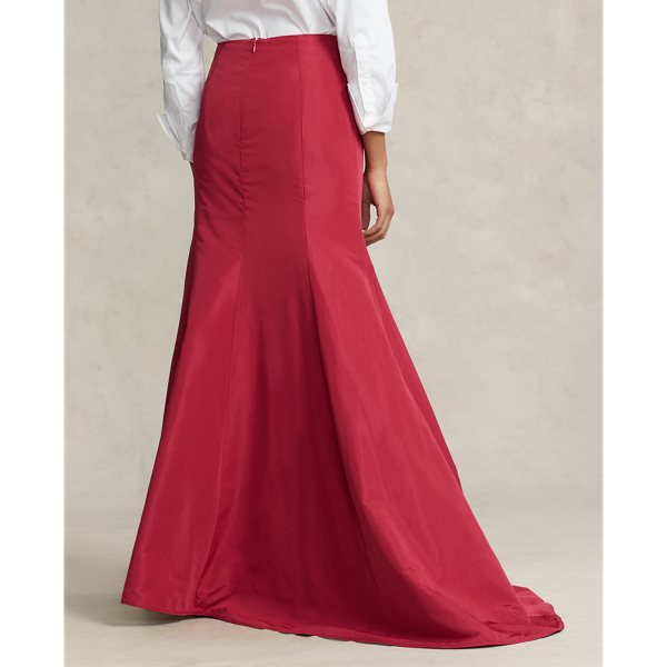 Maxi jupe sirène en taffetas Polo Ralph Lauren en Framboise rouge 4