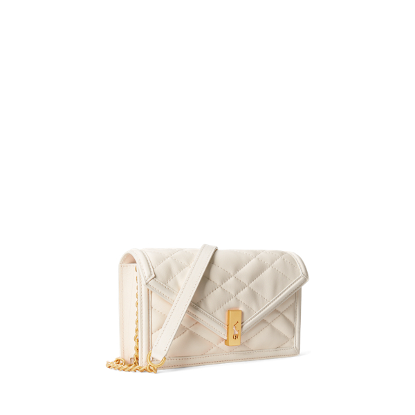 Gesteppte Lederbrieftasche Polo&nbsp;ID Polo Ralph Lauren in Ivory 2