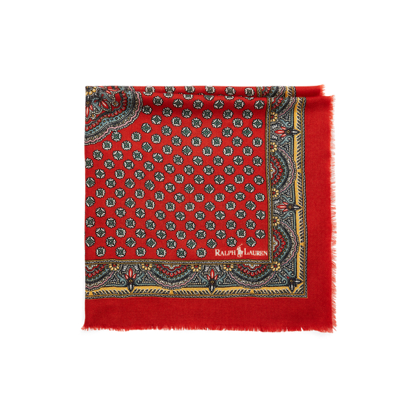 Multi Foulard-Motif Wool-Cashmere Scarf Polo Ralph Lauren 2