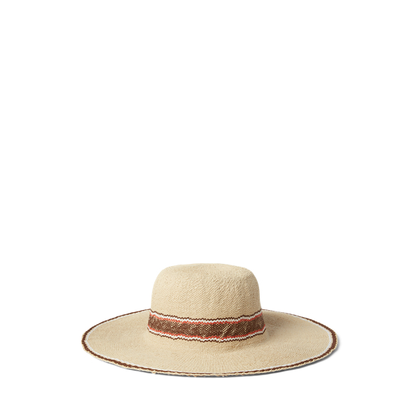 Chapeau de paille &agrave; logo Polo Ralph Lauren en Nature multi 2