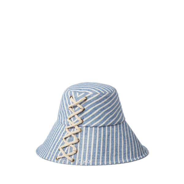 Pamela de rayas con cinta Polo Ralph Lauren en Azul/blanco 2