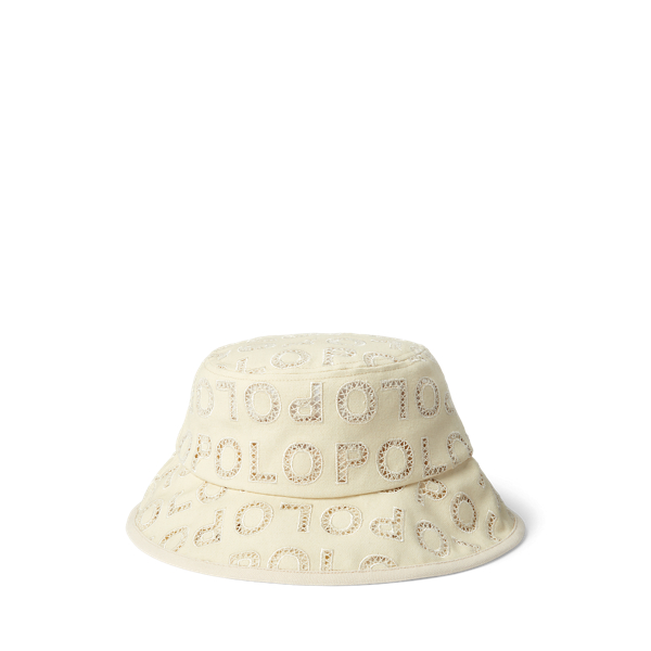 Eyelet-Embroidered Logo Bucket Hat
