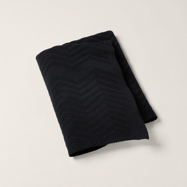 Black Isidore Throw Blanket Ralph Lauren Home 1