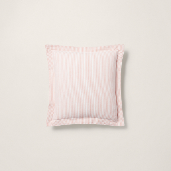 Pink Seersucker Stripe Throw Pillow Ralph Lauren Home 1