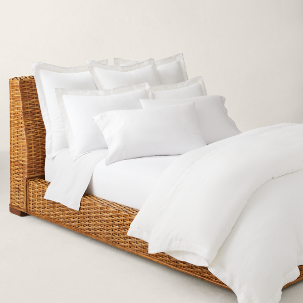 White/Sky RL Linen Contrast Duvet Cover Ralph Lauren Home 6