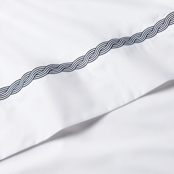 Lauren Home Spencer Cable Embroidery Sheet Set 2