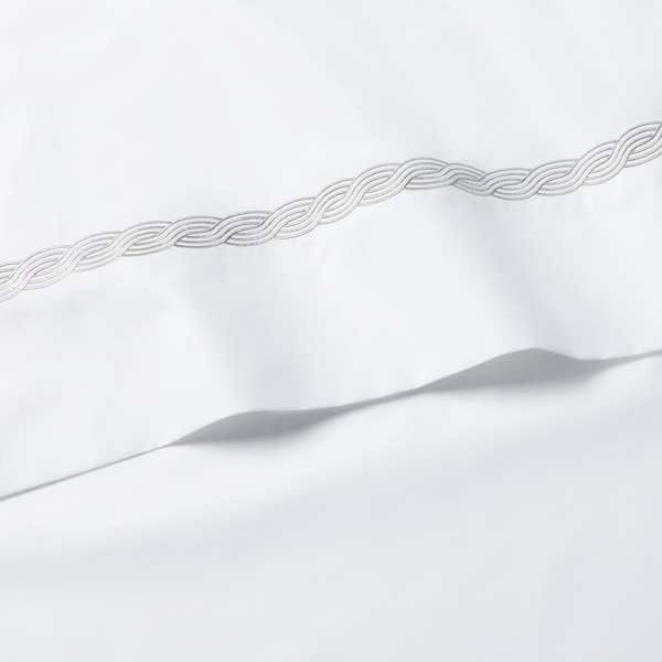 Lauren Home Spencer Cable Embroidery Sheet Set 2